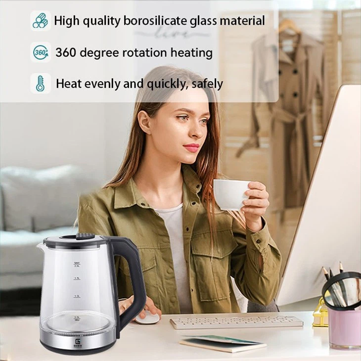 2.0 Litre Kettle Glass Body Electric Kettle